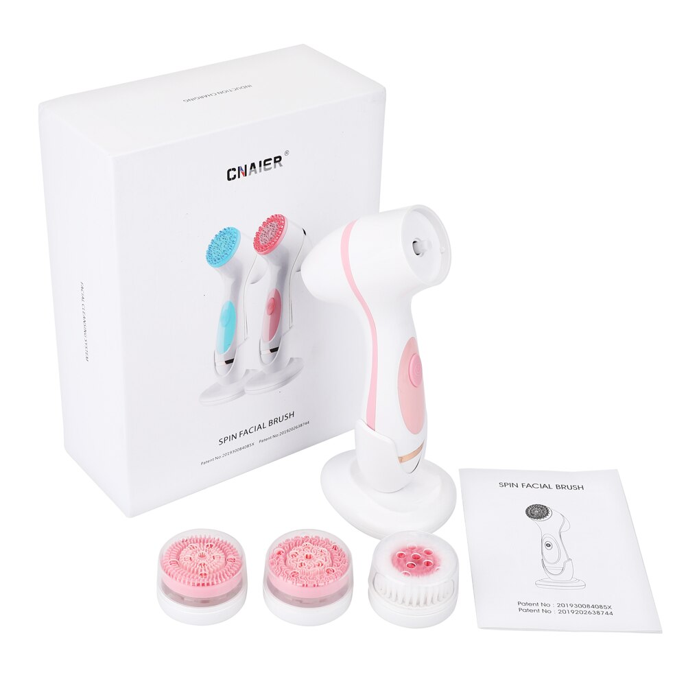 Sonic facial cleansing brush for at home spa facial cleansing and blackhead removal