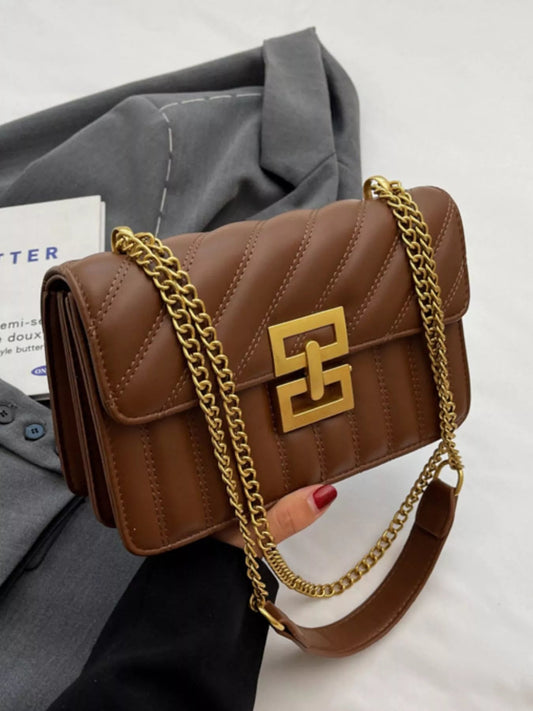 Quilted Flap Chain Shoulder Bag Quilted Flap Chain Shoulder Bag - JOJO Fashion