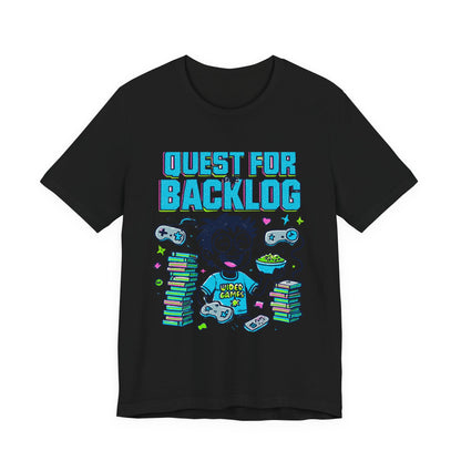 Backlog T-Shirt - Funny Gamer Stack & Controller Graphic front view 7