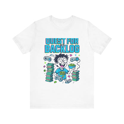 Backlog T-Shirt - Funny Gamer Stack & Controller Graphic front view 1