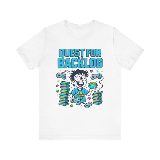 Backlog T-Shirt - Funny Gamer Stack & Controller Graphic front view 1