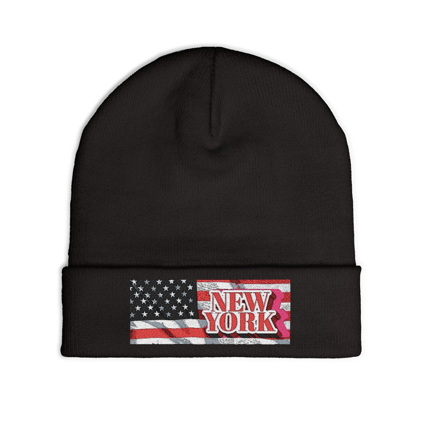 USA Flag Beanie – New York Streetwear Winter Hat for Men & Women