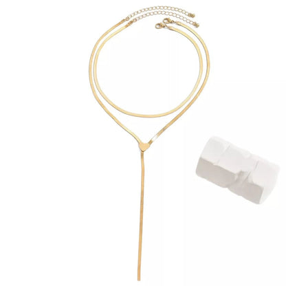 2 Piece 18K Gold Plated Heart Necklace – Valentine’s Heart Jewelry Set 2 Piece 18K Gold‑Plated Heart Necklace Set for Women