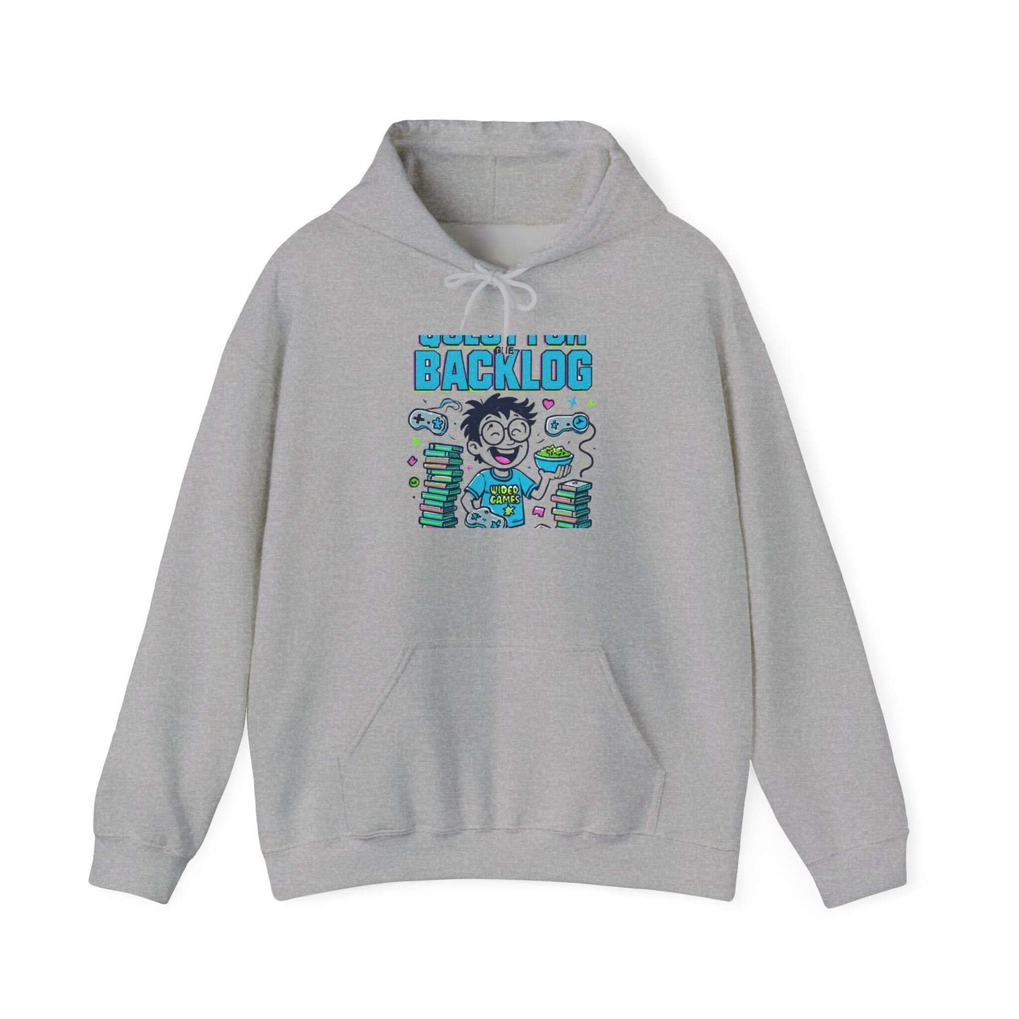 Backlog Hoodie - Gamer Programmer Funny Graphic front view 4