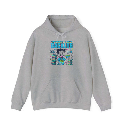 Backlog Hoodie - Gamer Programmer Funny Graphic front view 4
