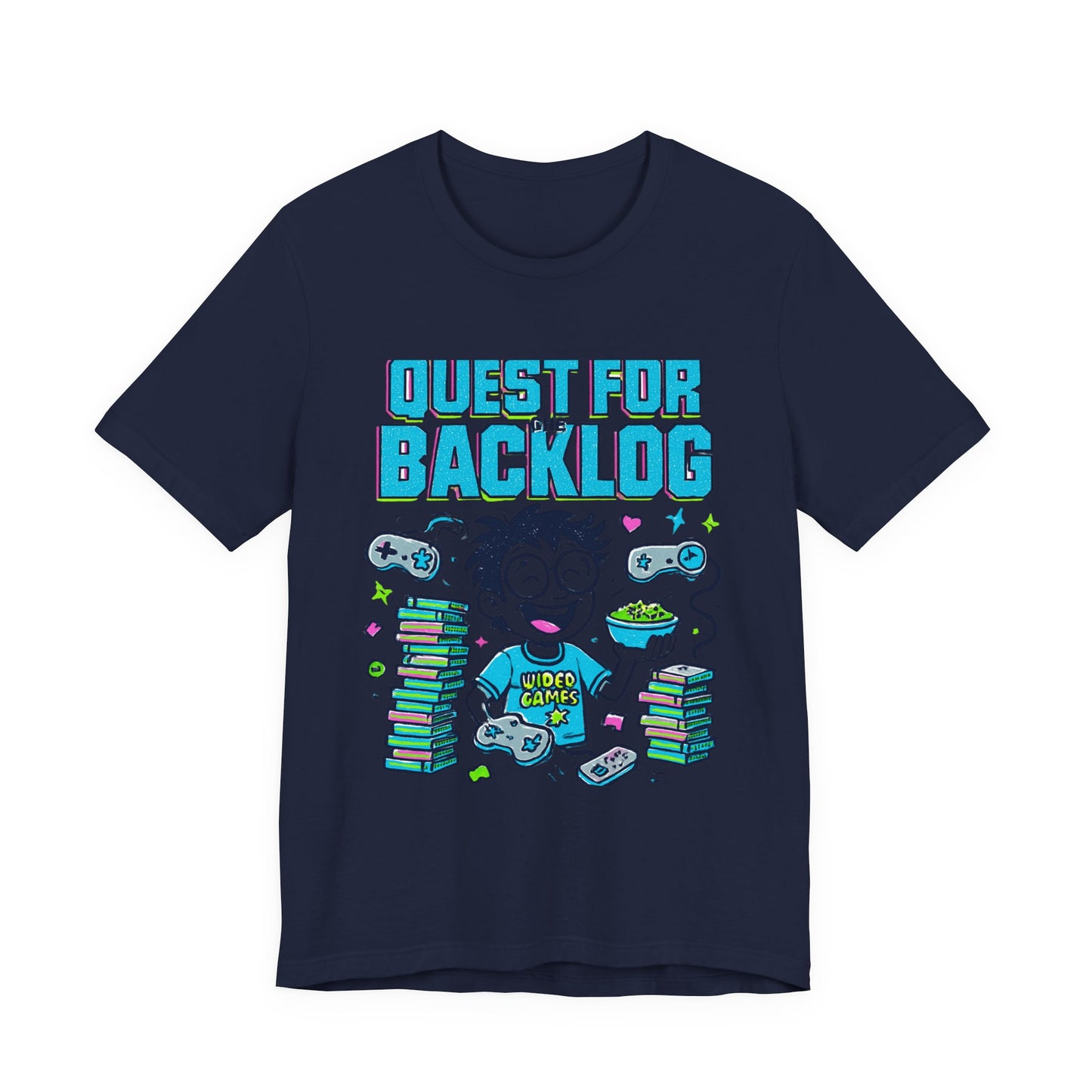Backlog T-Shirt - Funny Gamer Stack & Controller Graphic front view 10
