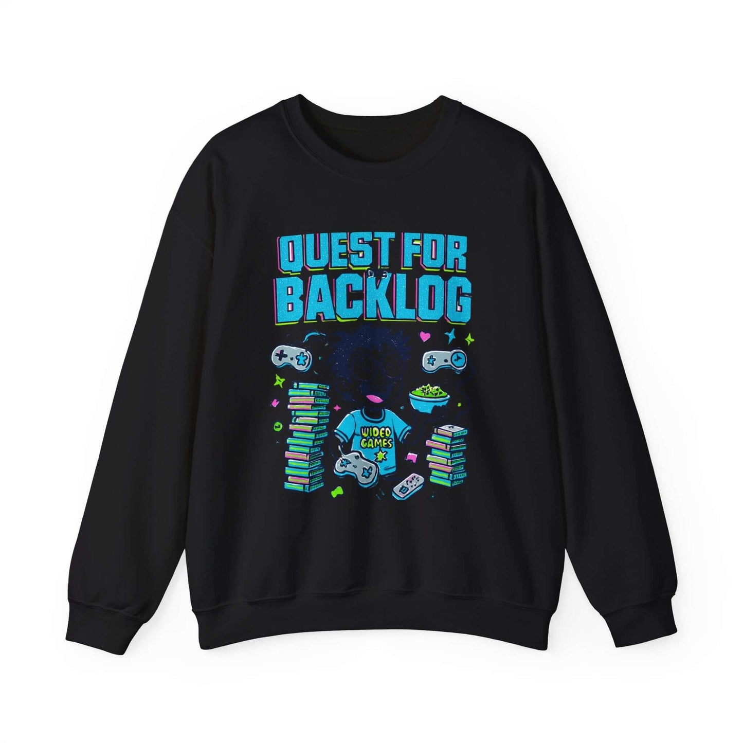 Backlog Crewneck Sweatshirt - Gamer Graphic Pullover front view 2