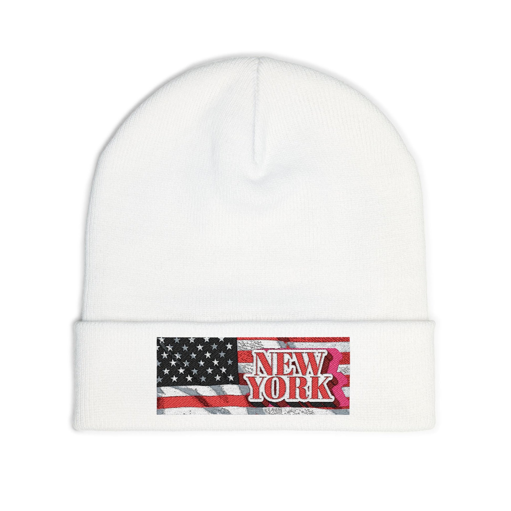 USA Flag Beanie – New York Streetwear Winter Hat for Men & Women