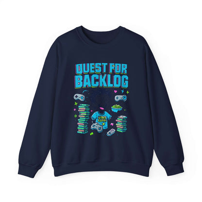 Backlog Crewneck Sweatshirt - Gamer Graphic Pullover front view 5