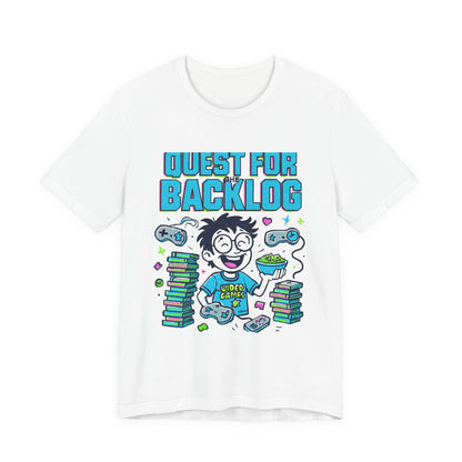 Backlog T-Shirt - Funny Gamer Stack & Controller Graphic front view6