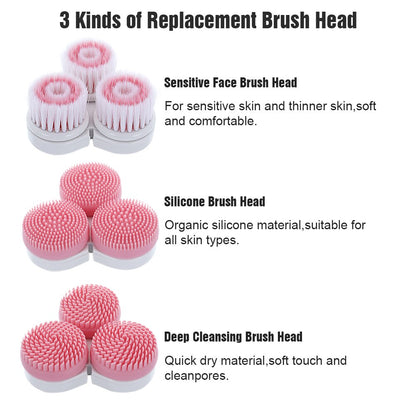 Silicone facial cleansing brush gentle on sensitive skin with deep cleansing effect