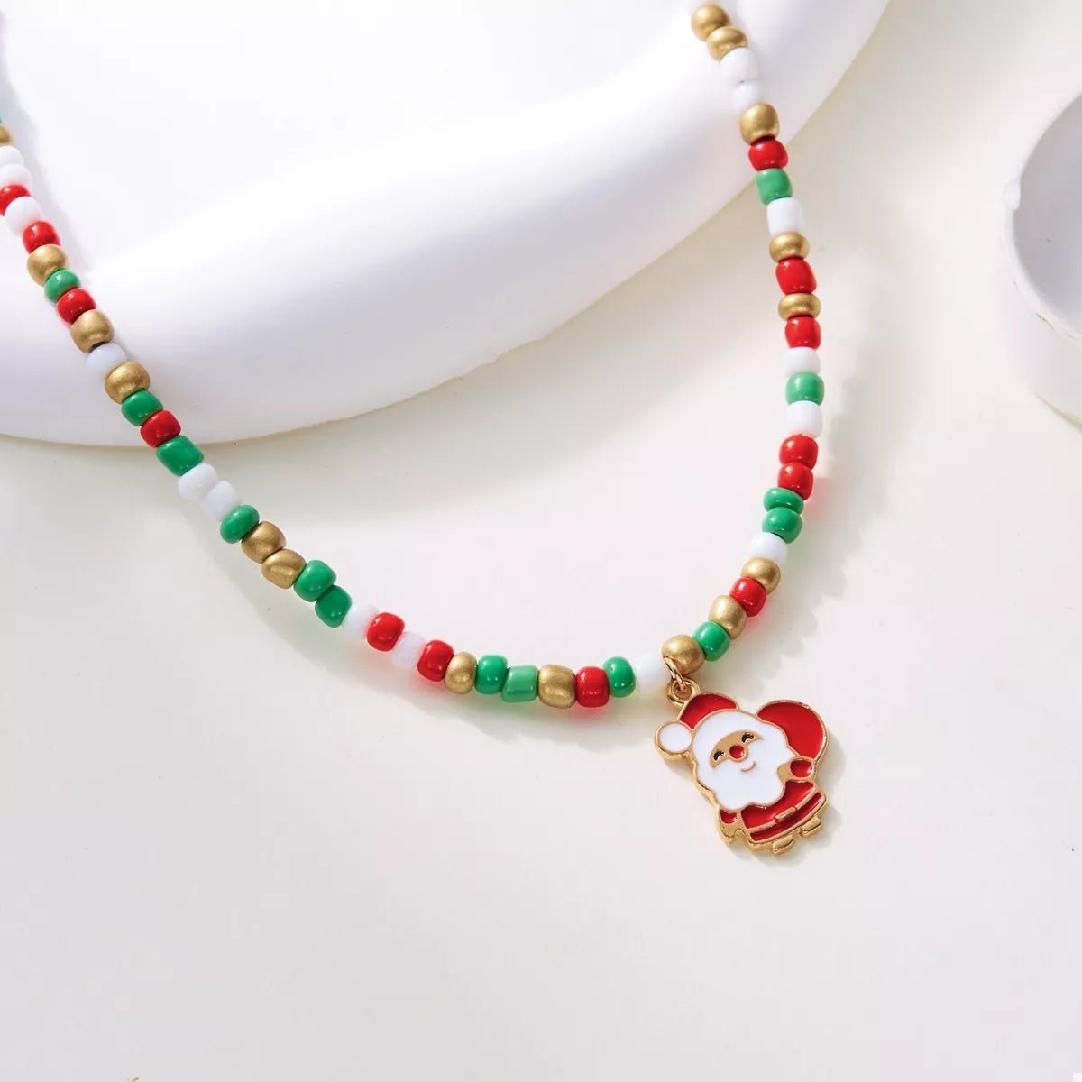 Christmas Necklace – Festive Beaded Pendant for Holiday Style & Gifts ChristmasJewelry - JOJO Fashion