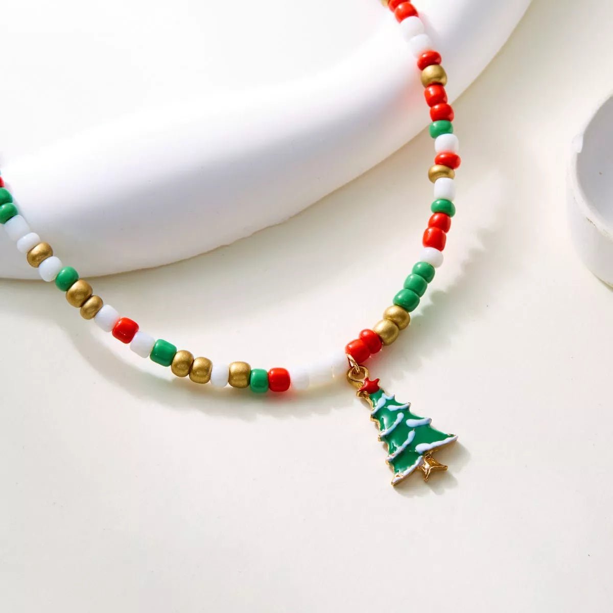 Christmas Necklace – Festive Beaded Pendant for Holiday Style & Gifts ChristmasJewelry - JOJO Fashion