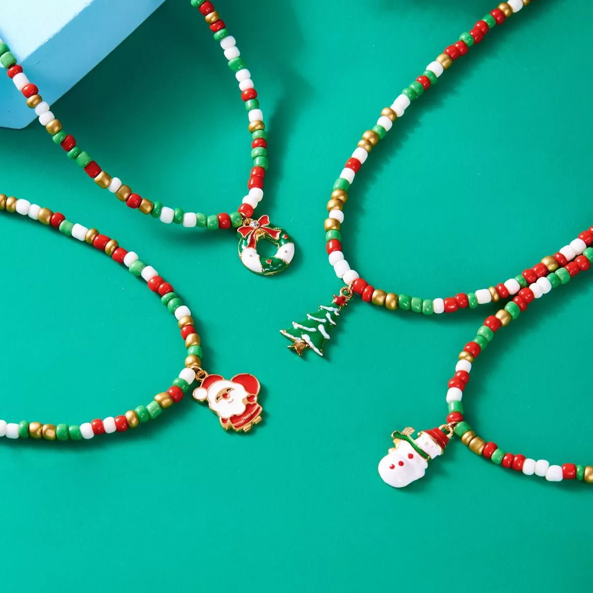 Christmas Necklace – Festive Beaded Pendant for Holiday Style & Gifts ChristmasJewelry - JOJO Fashion