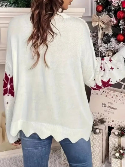 Christmas Tree Pattern Sweater – Cozy Round Neck Holiday Winter 2025 christmas sweater - JOJO Fashion