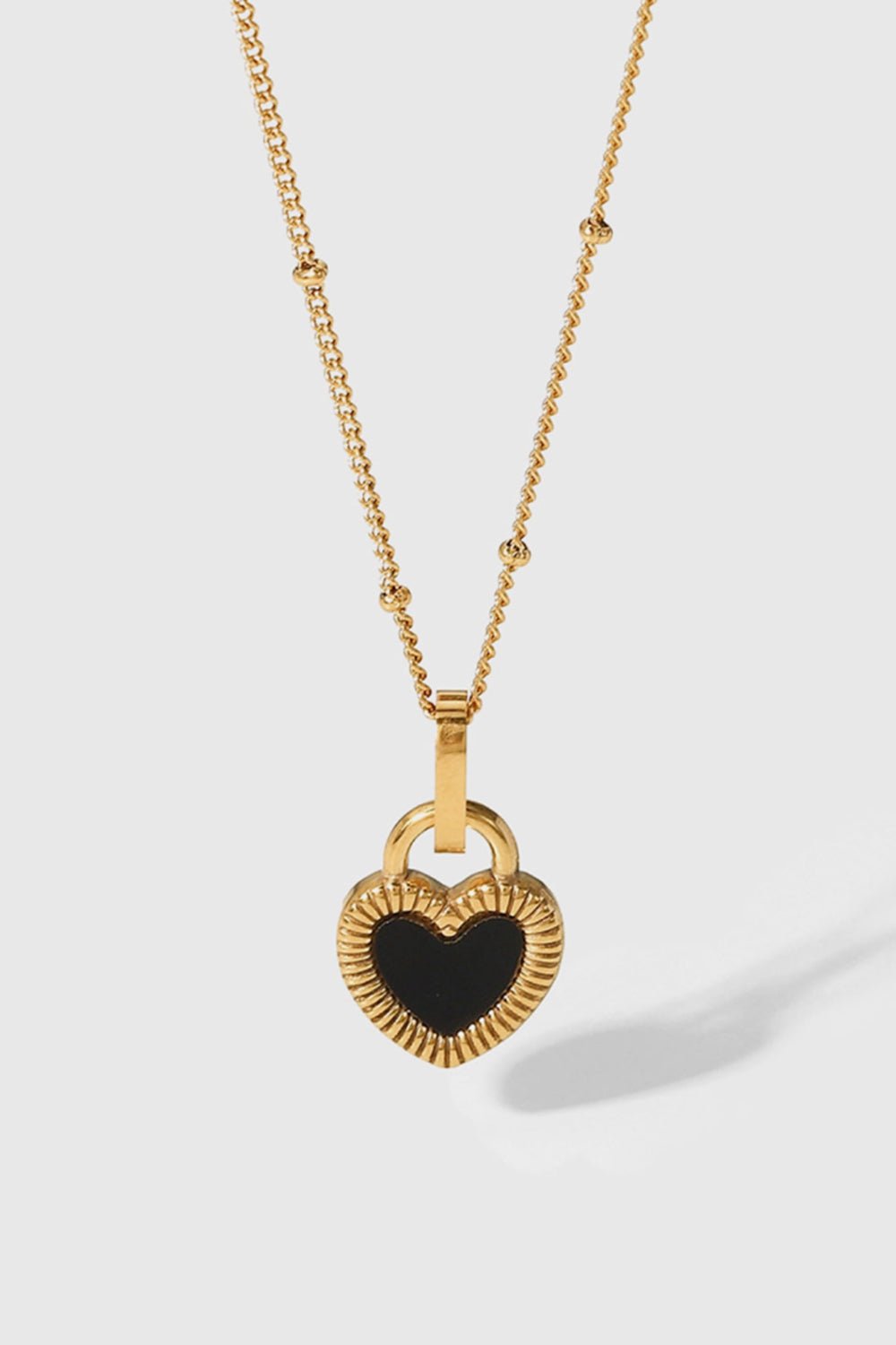 Contrast Heart Pendant Necklace necklace - JOJO Fashion