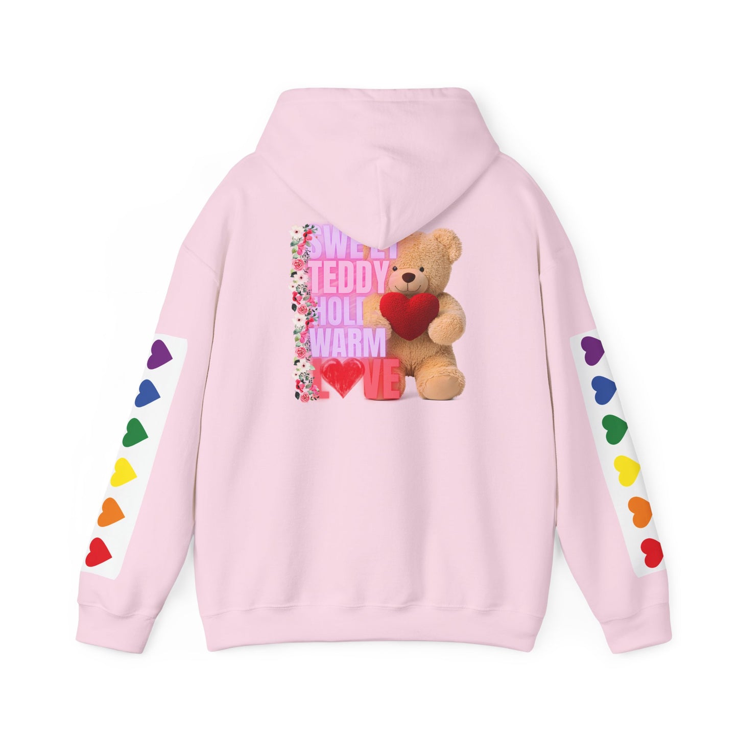 Cute teddy hoodie in pastel pink colors designed for girls who love aesthetic fashion.