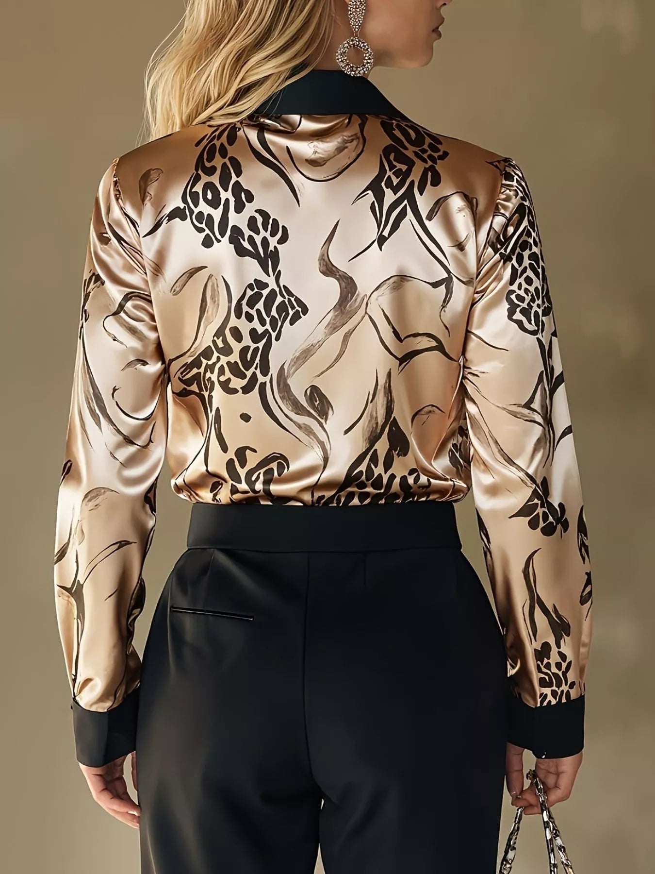 Leopard Print Shirt – Trendy Women’s Casual Button - Up Top Leopard Button Up Long Sleeve Shirt - JOJO Fashion