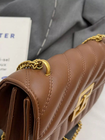 Quilted Flap Chain Shoulder Bag Quilted Flap Chain Shoulder Bag - JOJO Fashion