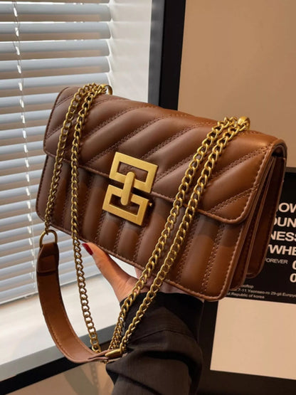 Quilted Flap Chain Shoulder Bag Quilted Flap Chain Shoulder Bag - JOJO Fashion