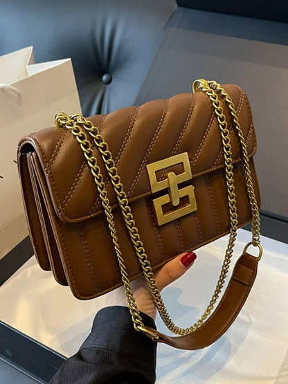 Quilted Flap Chain Shoulder Bag Quilted Flap Chain Shoulder Bag - JOJO Fashion