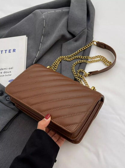 Quilted Flap Chain Shoulder Bag Quilted Flap Chain Shoulder Bag - JOJO Fashion