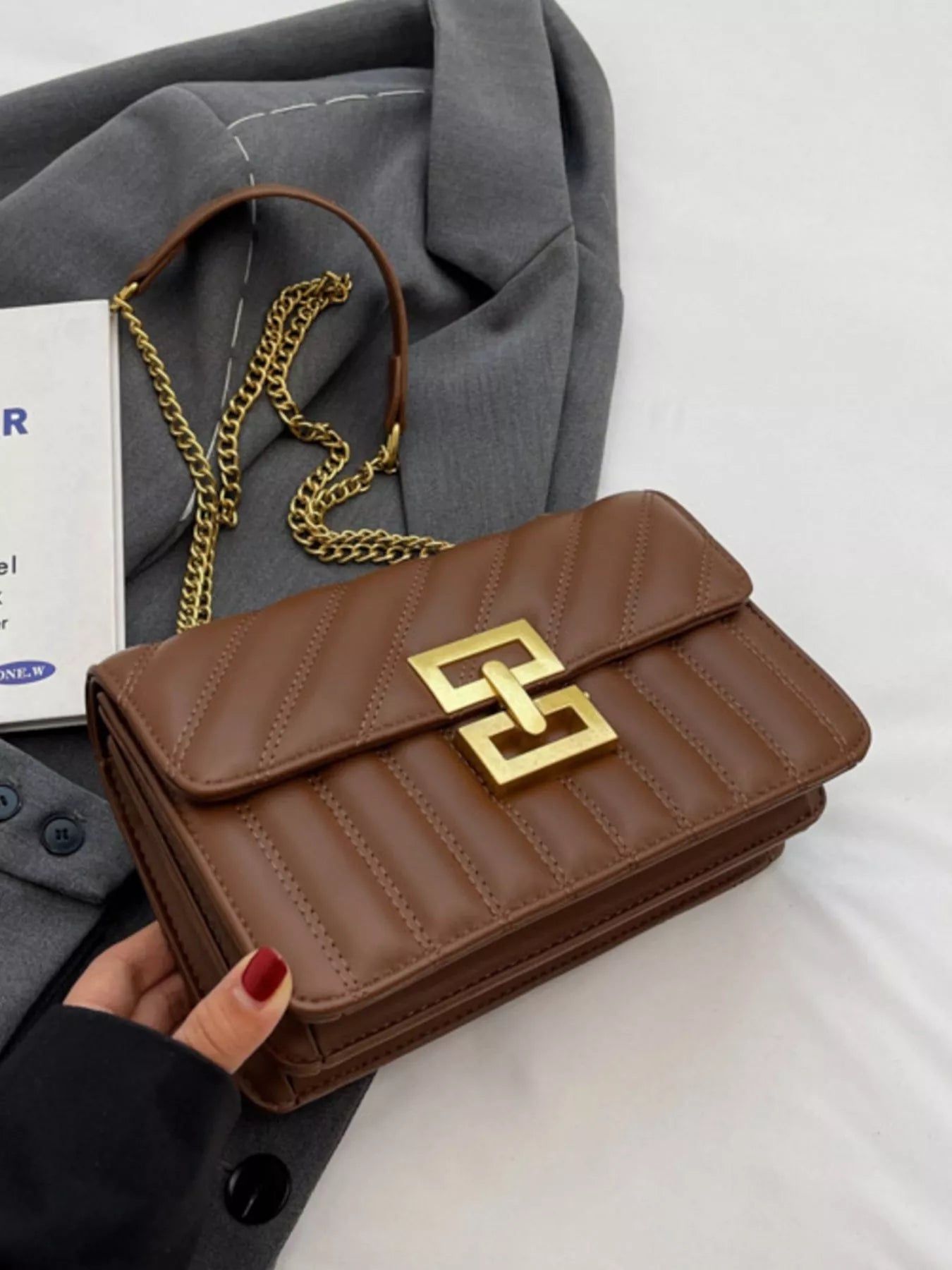 Quilted Flap Chain Shoulder Bag Quilted Flap Chain Shoulder Bag - JOJO Fashion