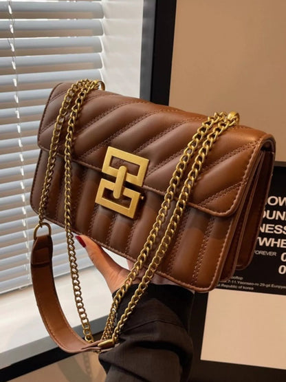 Quilted Flap Chain Shoulder Bag Quilted Flap Chain Shoulder Bag - JOJO Fashion
