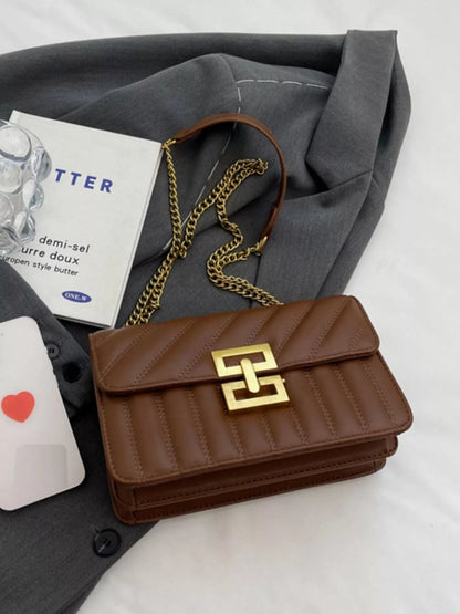 Quilted Flap Chain Shoulder Bag Quilted Flap Chain Shoulder Bag - JOJO Fashion